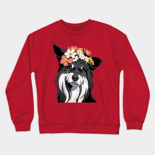 Floral Yorkie's Delight Crewneck Sweatshirt